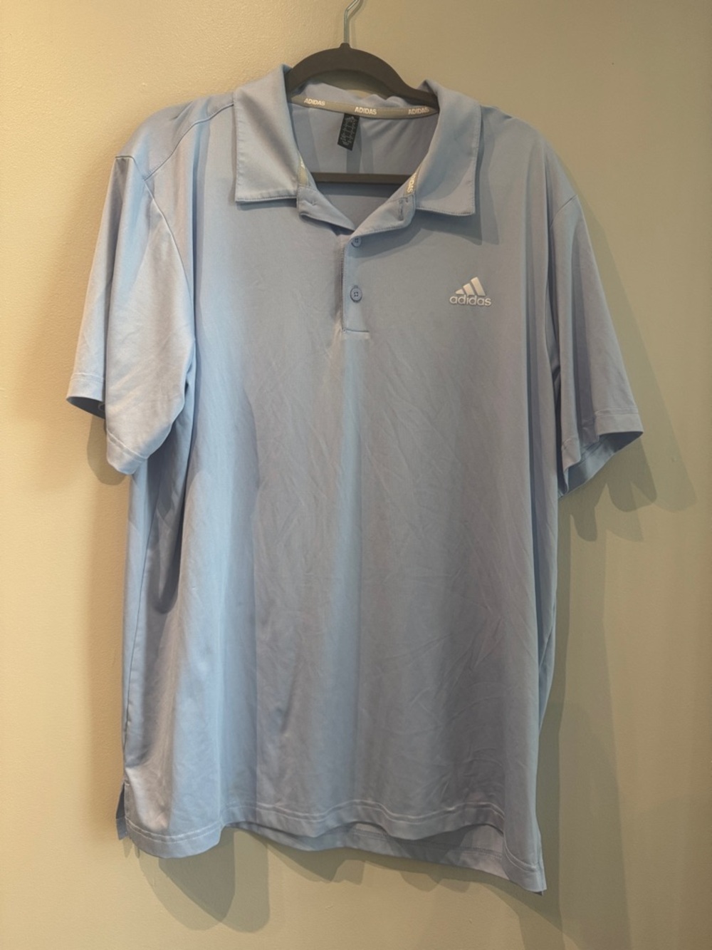 adidas Men's Pale Blue Performance Polo